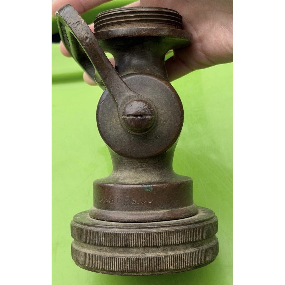 Vintage Elkhart Brass Chief Fire Hose‎ Nozzle Shut Off Valve Antique Firefighter - Picture 5 of 12